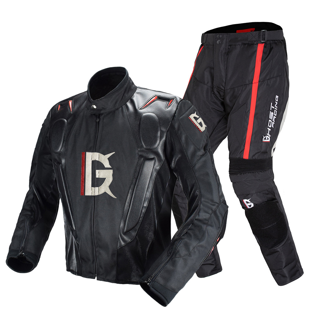 Motorcycle Gear With Airbag - Schützendes Motorrad-Rennanzug-Set mit Airbag-Bullen-Design, vier Jahreszeiten,
