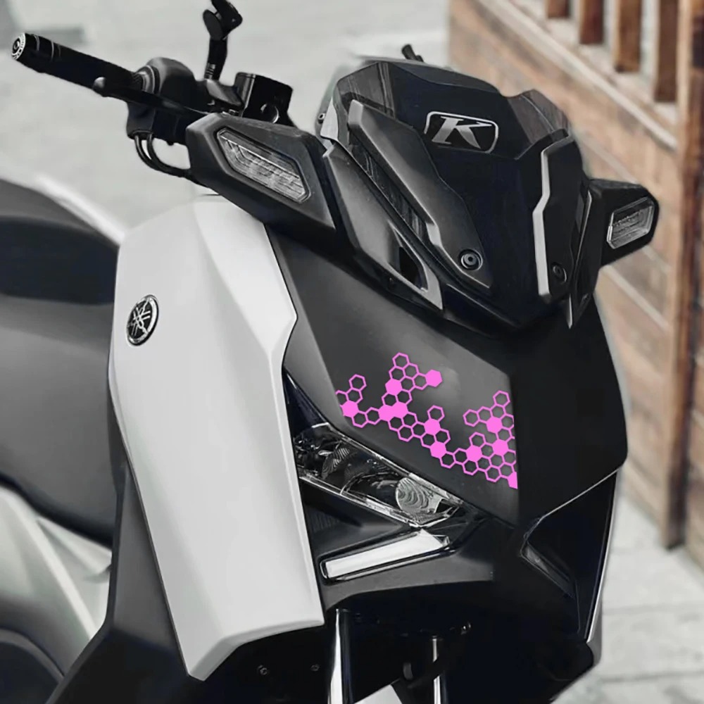 Motorcycle Gear Logo - Wabenförmige Motorrad-Aufkleber für Moto-Verkleidung, Kraftstofftank, wasserdichte