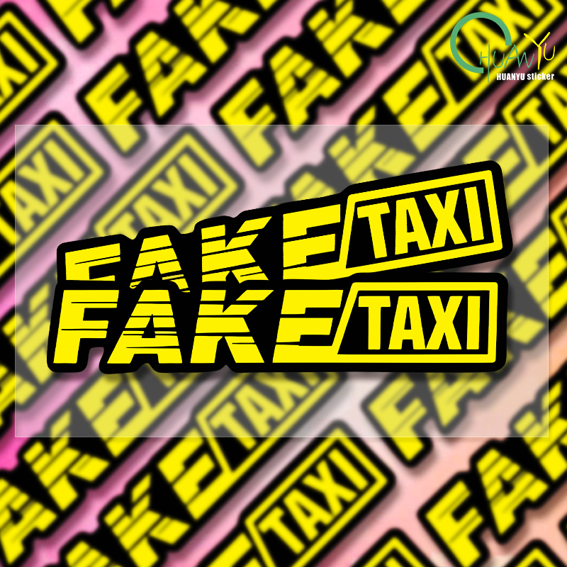 Motorcycle Gear Logo - Gelbes gefälschtes Taxi-Logo, PVC, wasserdicht, für