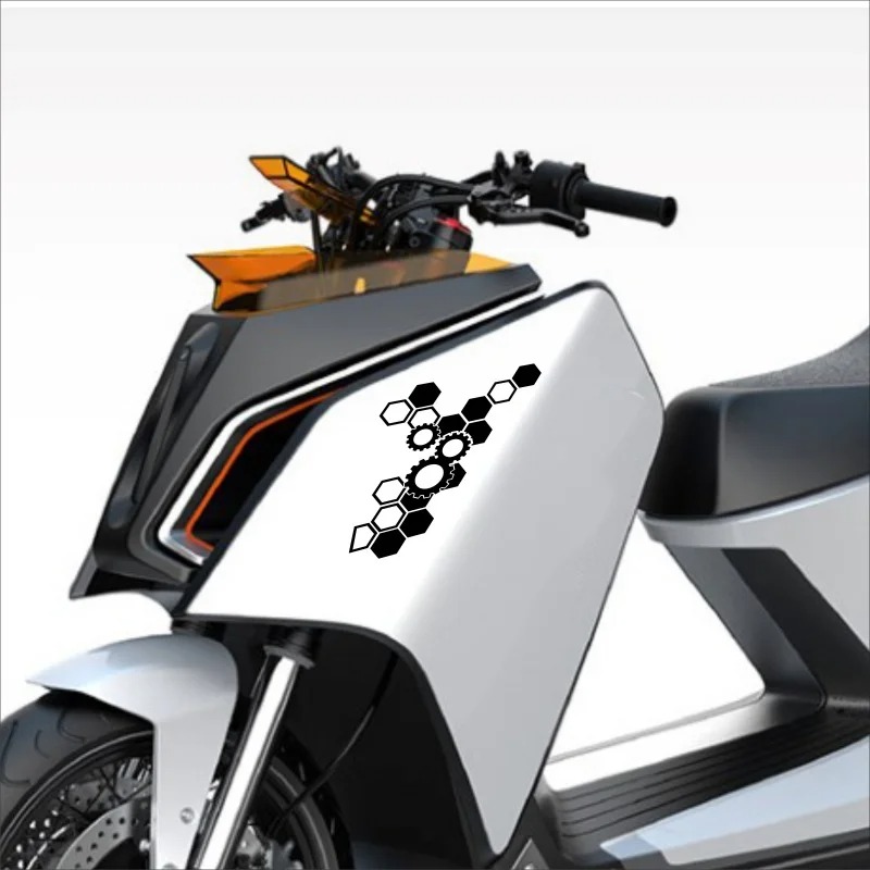 Motorcycle Gear Logo - 1 Stück Wabenmuster Motorrad-Aufkleber Motocross-Verkleidung Kraftstofftank