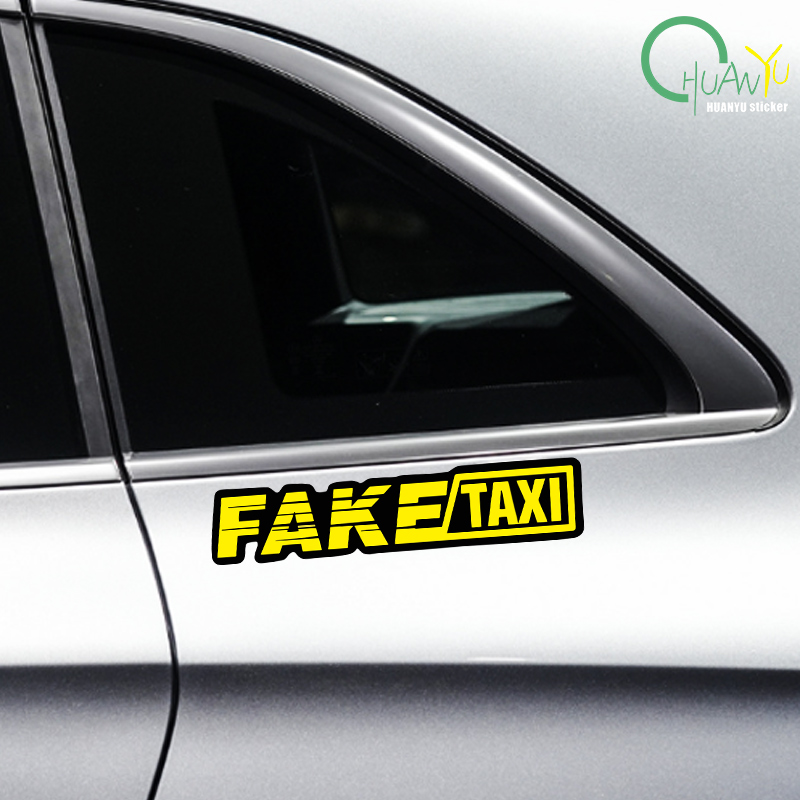 Gelbes gefälschtes Taxi-Logo,  – Motorcycle Gear Logo Bewertung und Preis