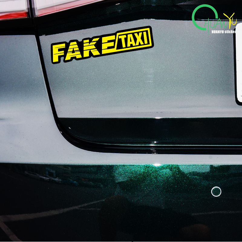 Gelbes gefälschtes Taxi-Logo,  – Motorcycle Gear Logo Bewertung und Preis